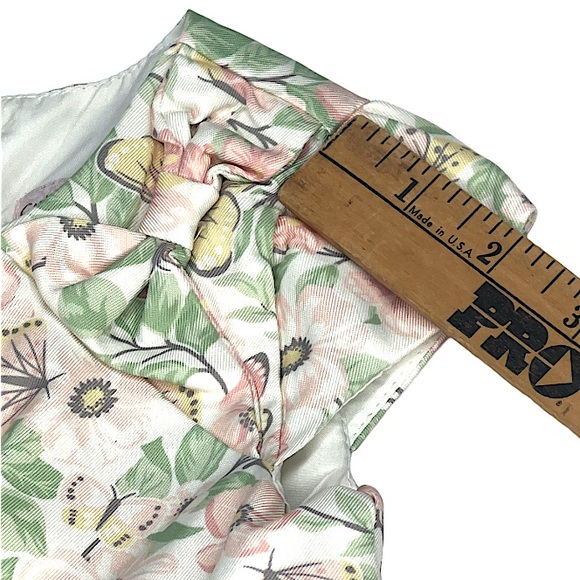 Catherine Malabdrino Ivory Off White Floral Satin Formal Toddler Dress Size 3T - Picture 9 of 12